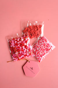 LOVE Chocolate Cake with Heart Sprinkles (8" Round)