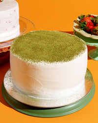 Matcha Strawberry Shortcake (3-Layer Cake, 8" Round)