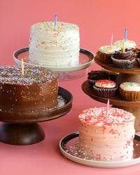 Celebration Cake with Sprinkles: Salted Caramel Chocolate, Red Velvet or Carrot (4-Layer Cake, 8" Round)