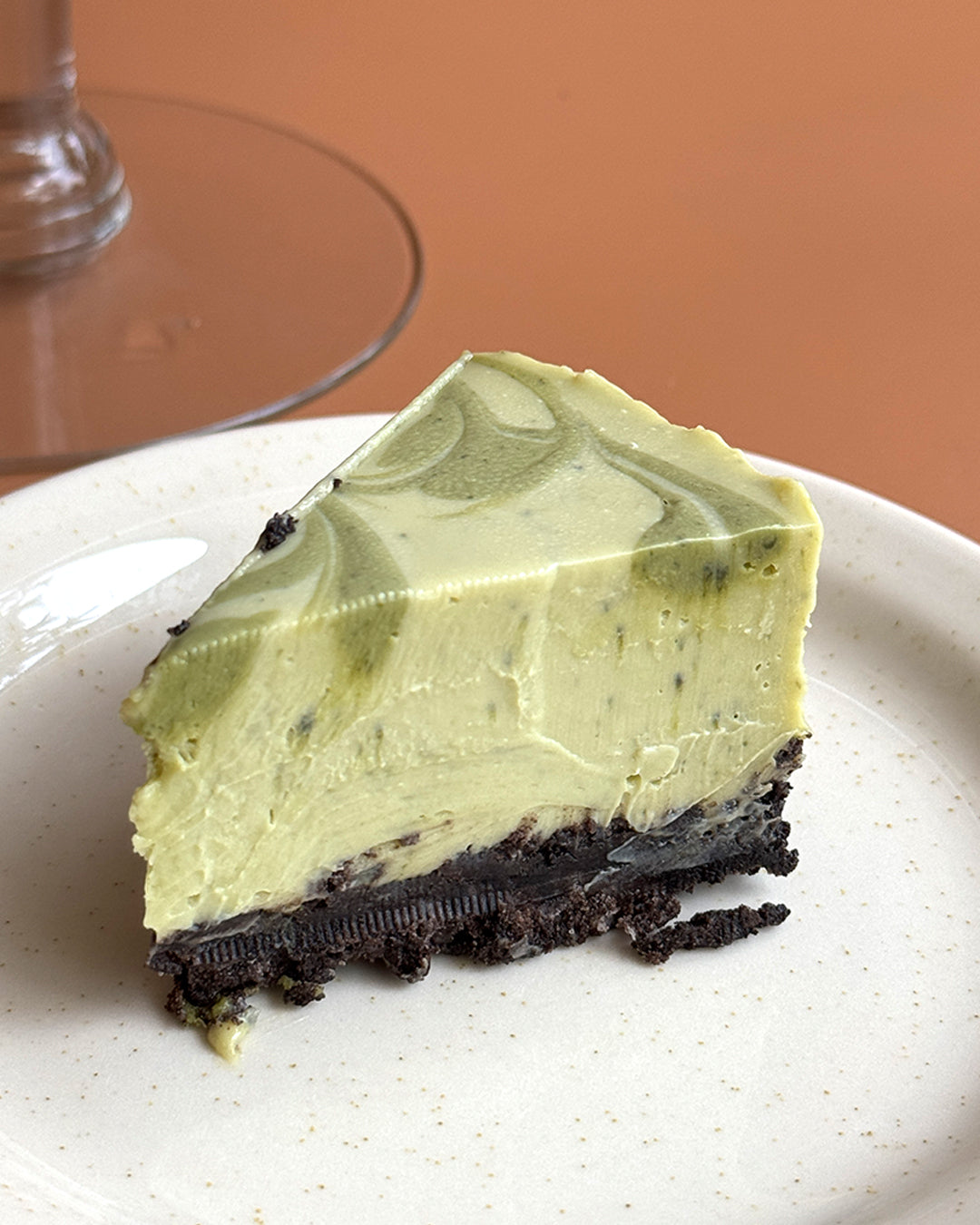 Matcha Swirl Cheesecake with Oreo Crust (6" Round, No-Bake)