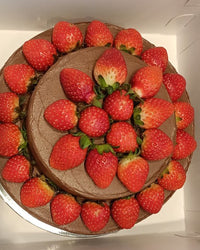 Strawberry Kissed Chocolate Tower (2-Tier Cake)