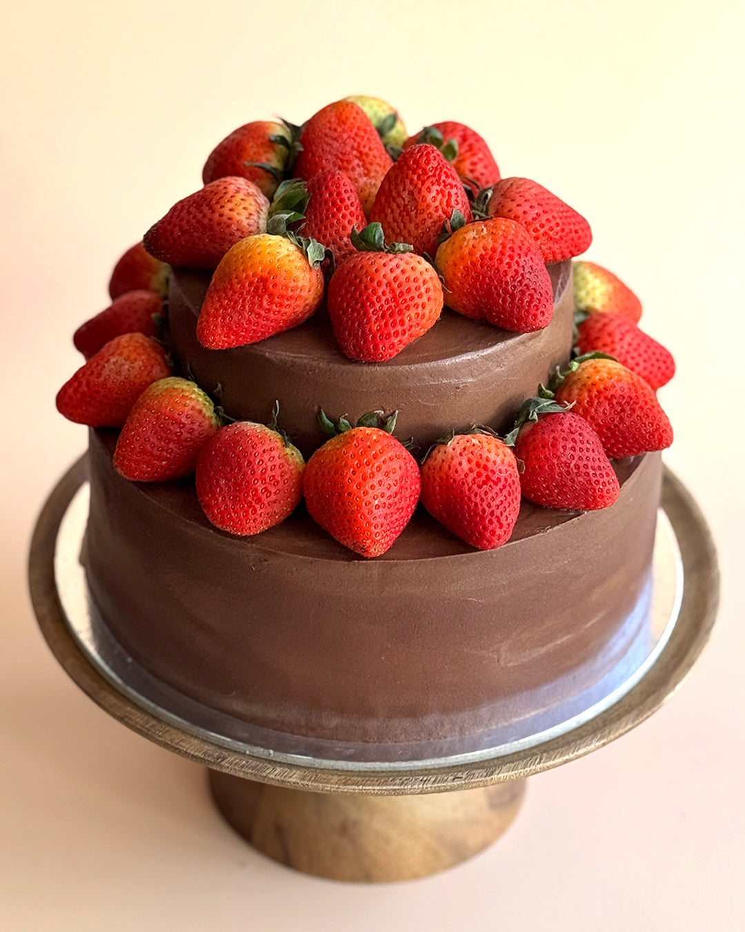 Strawberry Kissed Chocolate Tower (2-Tier Cake)