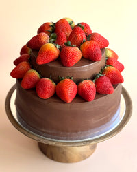 Strawberry Kissed Chocolate Tower (2-Tier Cake)