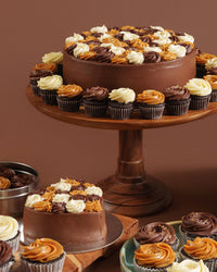 Choco Lover's Trio (2-Layer Cake, 6" Heart or 9" Round)