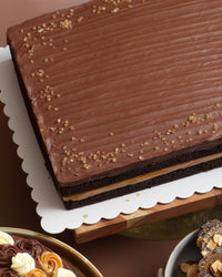 2-Layer Chocolate Cake: Salted Caramel, Dulce de Leche or Combination (10"x14" Rectangular)