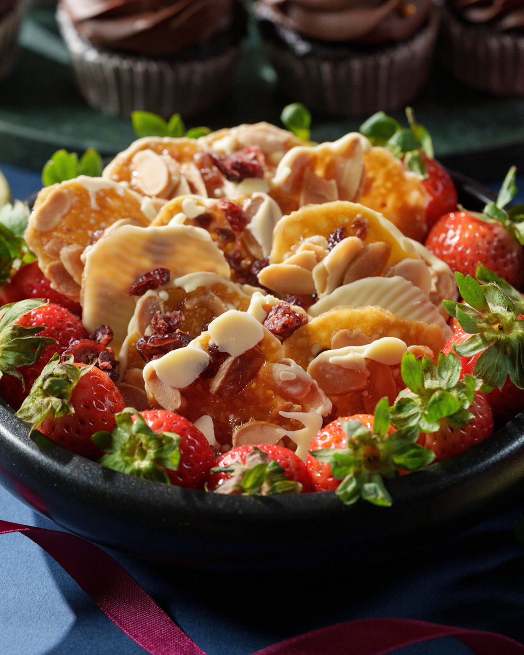 White Chocolate Florentines (with Dried Cranberries and Almonds)