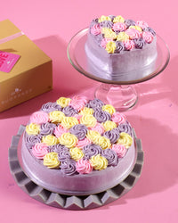 Ube Tres Leches Bloom (1-Layer Cake, 6" Heart or 8" Round)