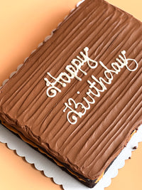 2-Layer Chocolate Cake: Salted Caramel, Dulce de Leche or Combination (10"x14" Rectangular)