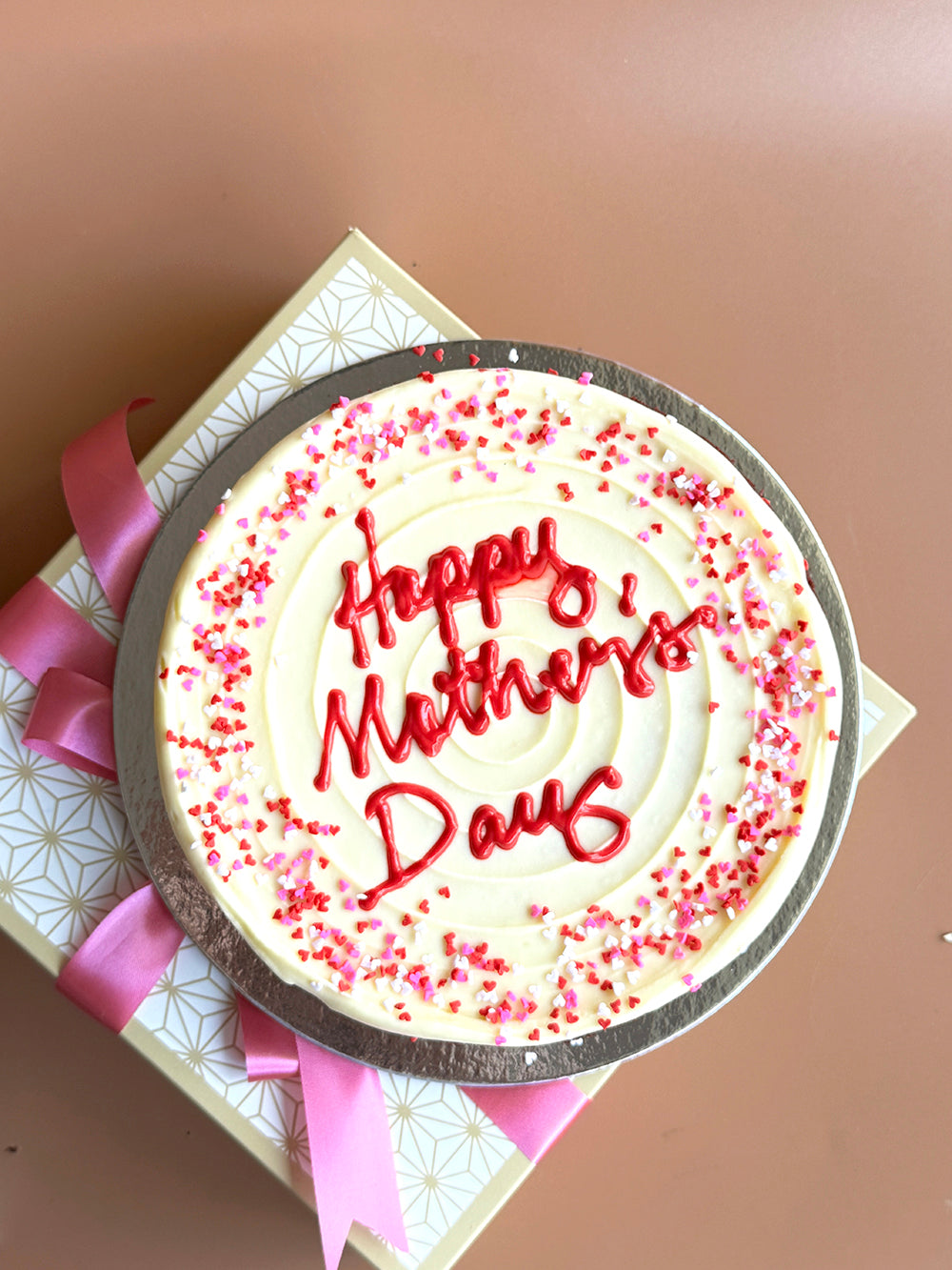 LOVE Red Velvet Cake with Heart Sprinkles (8" Round)