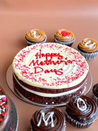 LOVE Red Velvet Cake with Heart Sprinkles (8" Round)