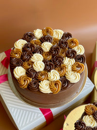 Choco Lover's Trio (2-Layer Cake, 6" Heart or 9" Round)