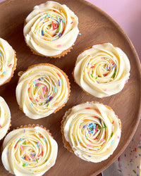 Oh Baby! Gender Reveal Cupcakes (Lemon Vanilla, Pink or Blue Center, Box of 12)