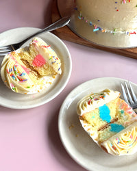 Oh Baby! Gender Reveal Cupcakes (Lemon Vanilla, Pink or Blue Center, Box of 12)