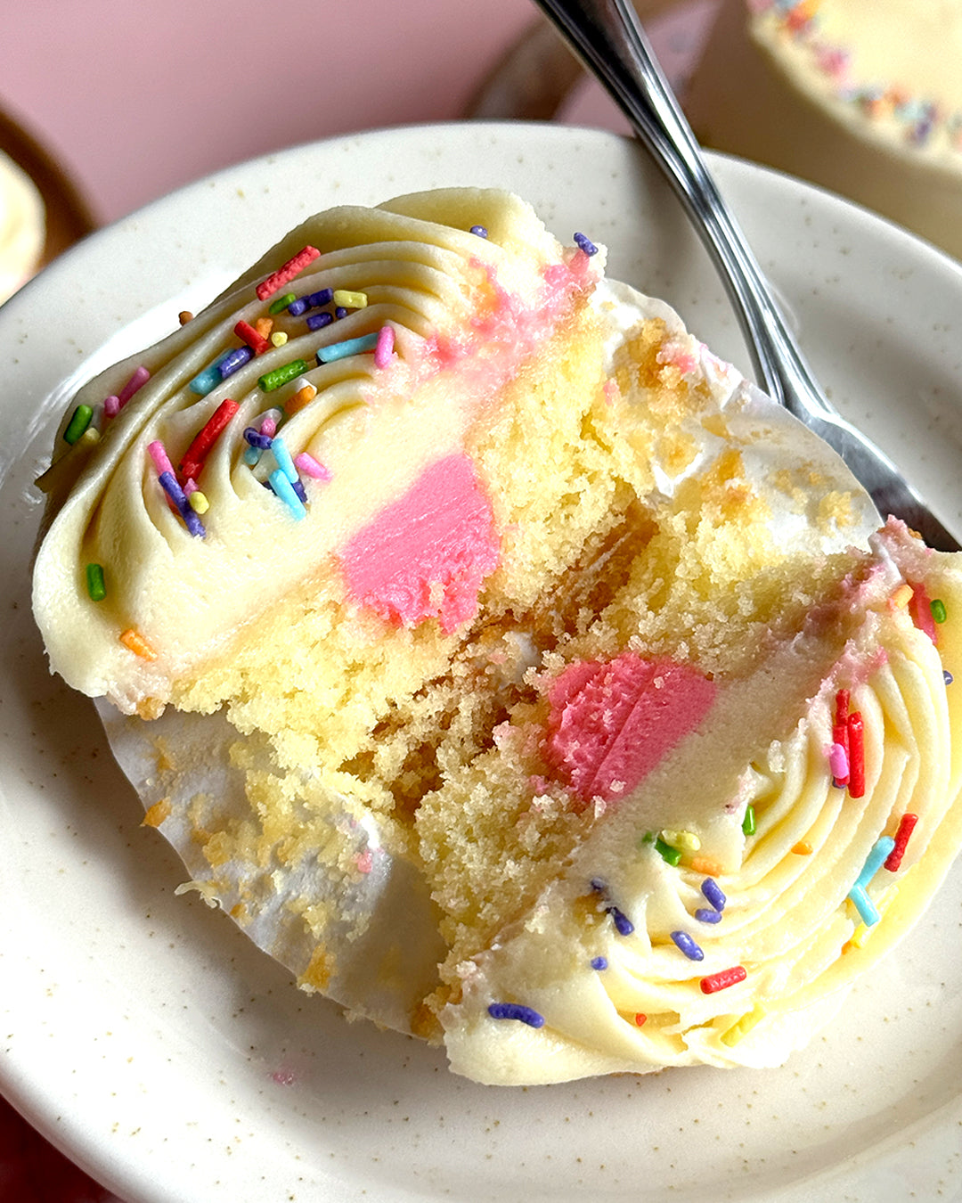 Oh Baby! Gender Reveal Cupcakes (Lemon Vanilla, Pink or Blue Center, Box of 12)