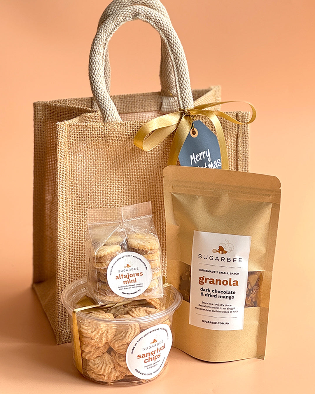 JUTE GIFT S1 (Brunch: Granola + Mini Alfajores + Sansrival Chips)