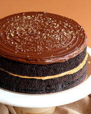 Bestselling 2-Layer Chocolate Cake (Salted Caramel or Dulce de Leche)