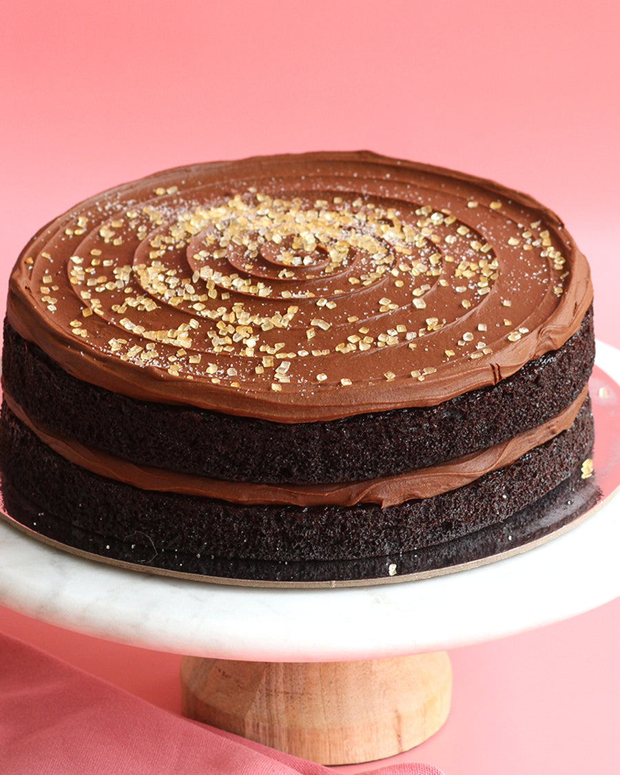 Bestselling 2-Layer Chocolate Cake (Salted Caramel or Dulce de Leche)