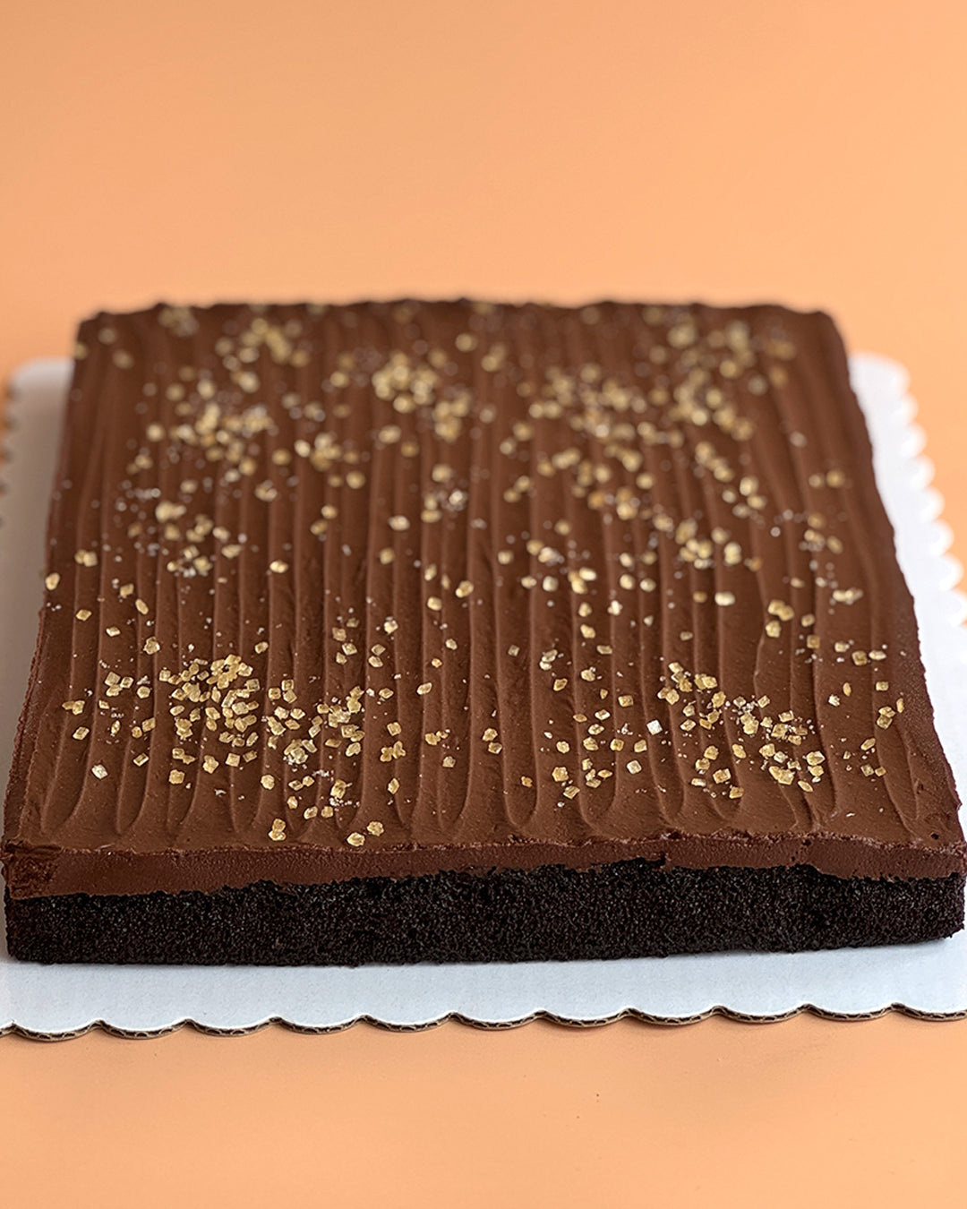 Chocolate Sheet Cake: Salted Caramel or Dulce de Leche (10"x14" Rectangular)