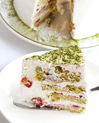 Matcha Strawberry Shortcake (3-Layer Cake, 8" Round)