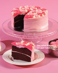 Red Velvet Bloom (2-Layer Cake, 6" Heart or 9" Round)