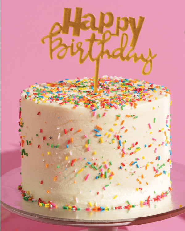 Birthday Sprinkles Cake (Chocolate Base with Vanilla Frosting, 2-Layer Cake, 6"Round)