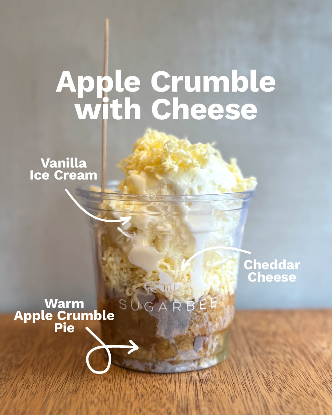 Apple Crumble with Cheese