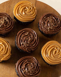 Mixed Cupcake Box or Can: Salted Caramel & Dulce de Leche (Regular or Mini)