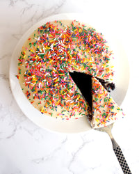 Birthday Sprinkles Cake (Chocolate Base with Vanilla Frosting, 2-Layer Cake, 6"Round)